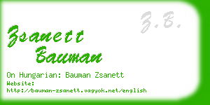 zsanett bauman business card